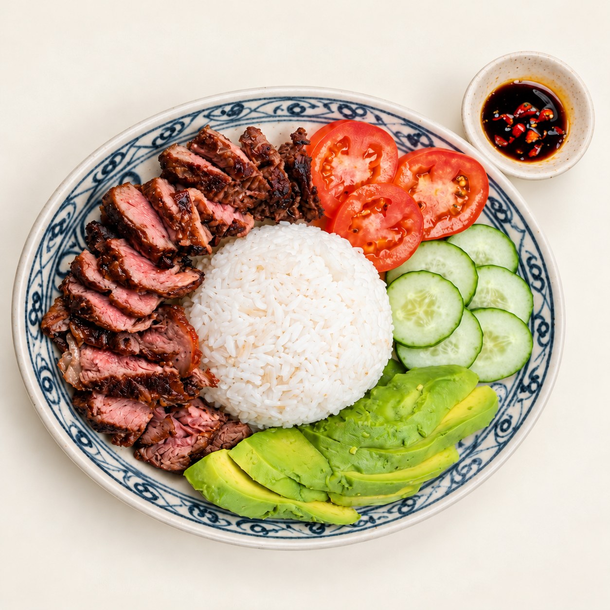 Bistec con arroz